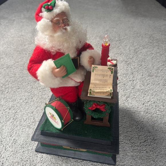 The Unbranded Brand Other - Vintage Animated Santa Reading Musical Holiday Scene HOLIDAY CREATIONS, INC 1993